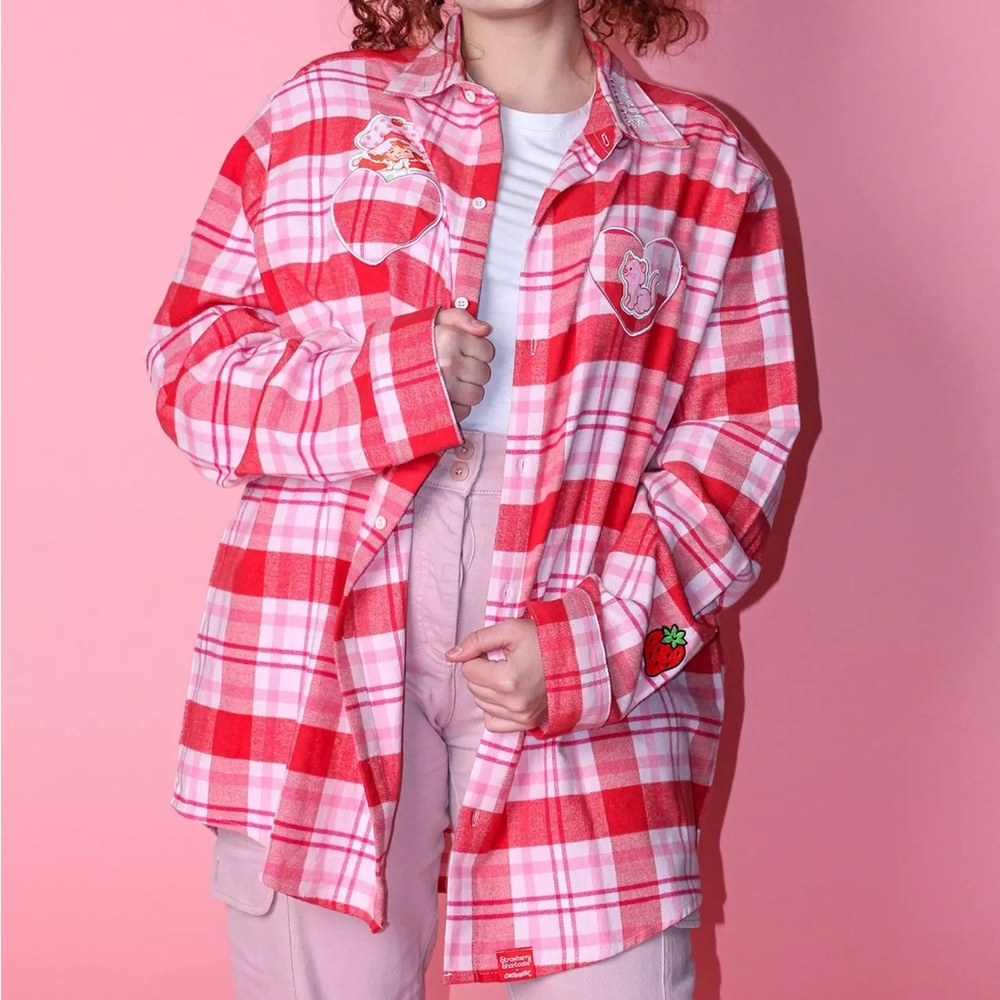 Unisex Cakeworthy‎ Strawberry Shortcake Strawberry Flannel Boxlunch